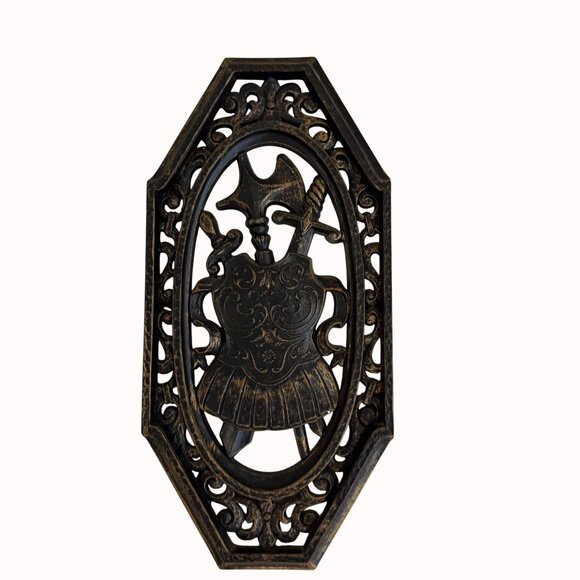 Homco MCM Medieval Wall Plaques Set Of 4 Decorative VTG Gothic Weapon Home USA - Picture 7 of 16